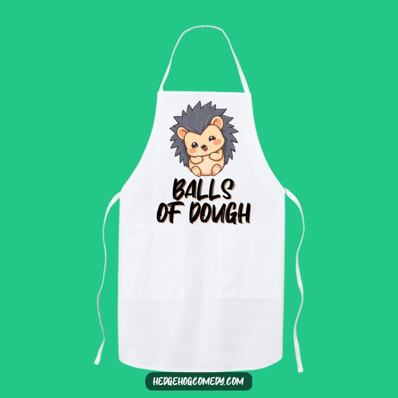Funny Hedgehog Ball Apron: Cute Round Hedgehog - Kitchen Fun & Humor Gift