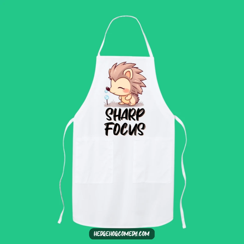 Funny Hedgehog Apron: Curious Observer, Hilarious Kitchen Nature Gift