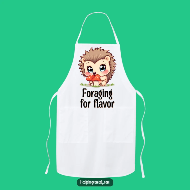 Funny Hedgehog Chef's Apron - Whimsical Kitchen Helper for Food Explorers
