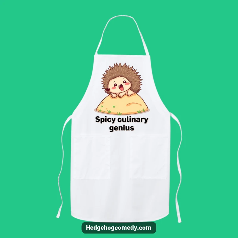 Funny Rolling Hedgehog Apron: Kitchen Spiny Fun, Perfect Chef Gift