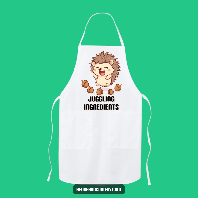 Funny Juggling Hedgehog Apron: Kawaii Animal Kitchen Skills, A Hilarious Gift for Chefs