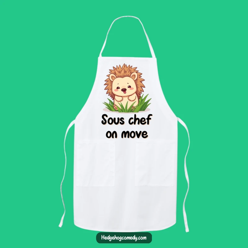 Funny Hedgehog Waddling Apron: Chef's Happy Walker Kitchen Wear, Adorable Joyful Gift