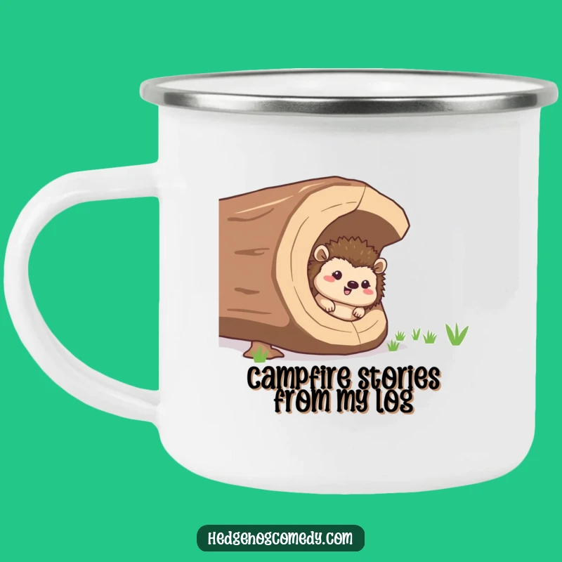 Funny Hedgehog Campfire Mug - Hilarious Woodland Drinkware Gift