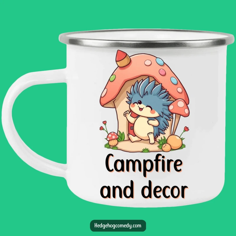 Funny Hedgehog Decorating Camping Mug: Cozy Campfire Crafts, Gift!