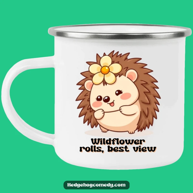 Funny Kawaii Hedgehog Rolling Camping Mug - Adventure Ready Cheerful Drinkware Gift