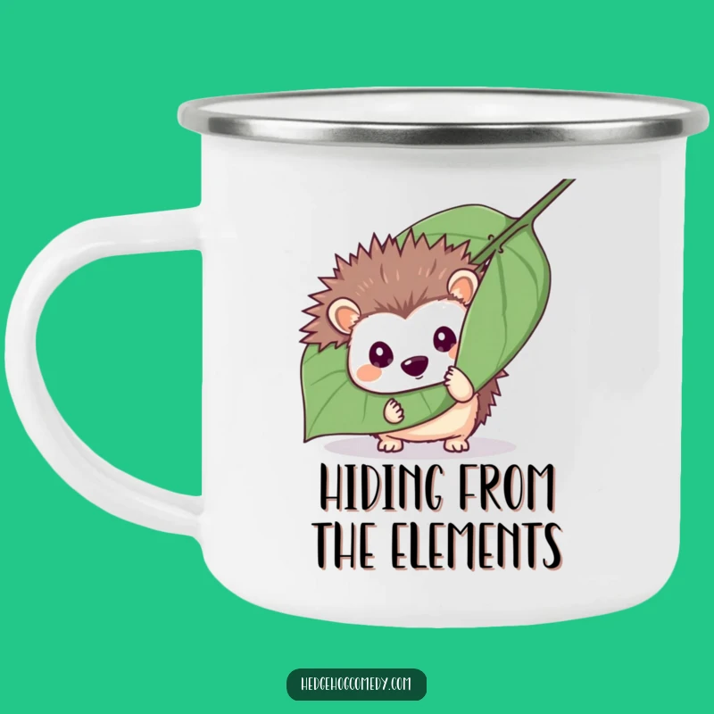 Funny Mischievous Hedgehog Camping Mug: Hidden Fun Outdoors