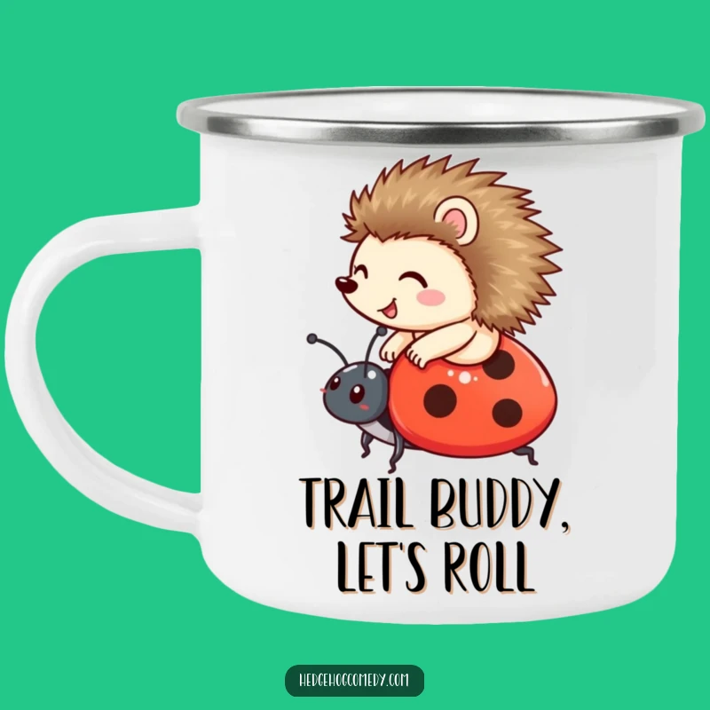 Funny Hedgehog & Ladybug Camping Mug: Adventure Fuel Outdoors