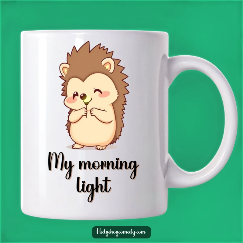 Funny Hedgehog Firefly Mug: Magical Nights & Smiles, Perfect Gift!