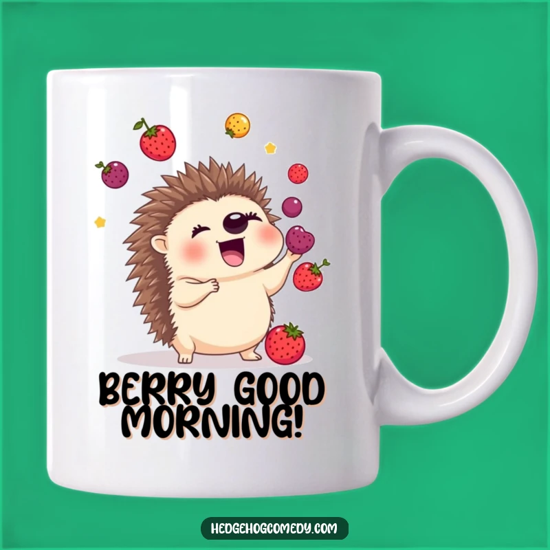 Funny Juggling Hedgehog Mug: Berry Skillful Fun, Perfect Gift for Dexterity Lovers