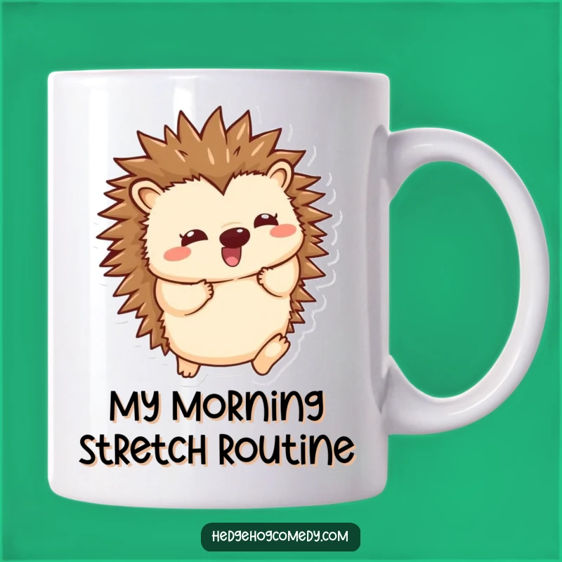 Funny Kawaii Hedgehog Wiggle Mug: Joyful Spines Unfurling - The Perfect Funny Gift!