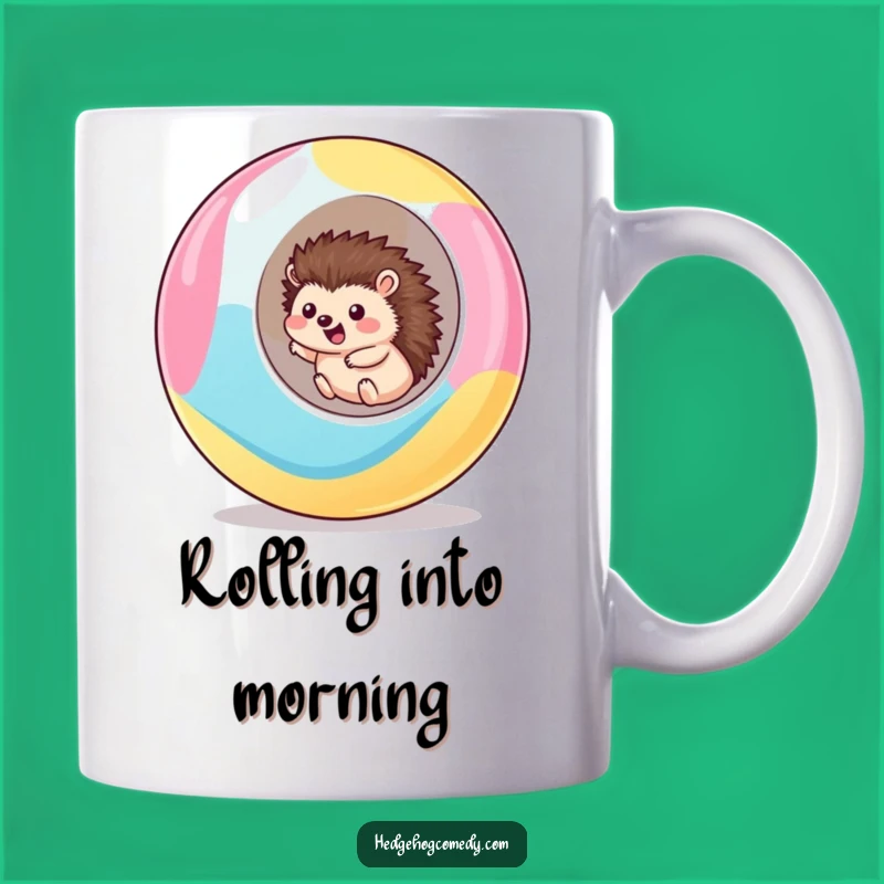 Funny Rolling Hedgehog Mug: Exciting Kawaii Ball Adventure Gift