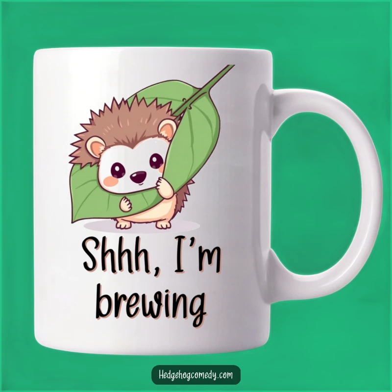 Funny Mischievous Hedgehog Mug: Peek-a-Boo Fun for Your Coffee