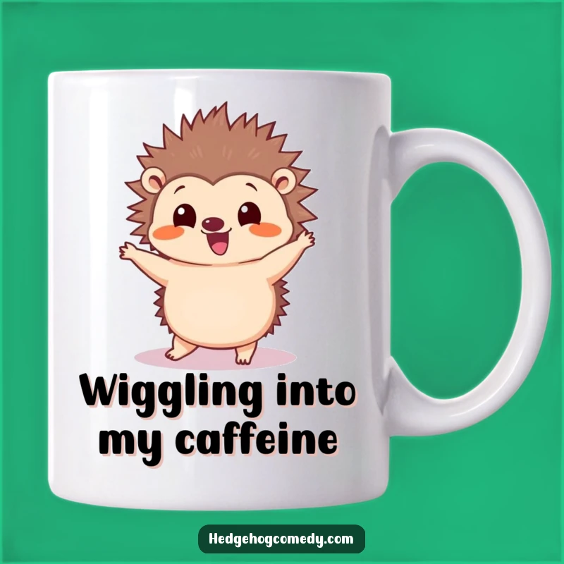 Funny Kawaii Hedgehog Dance Mug - Wiggle & Giggle Gift Idea