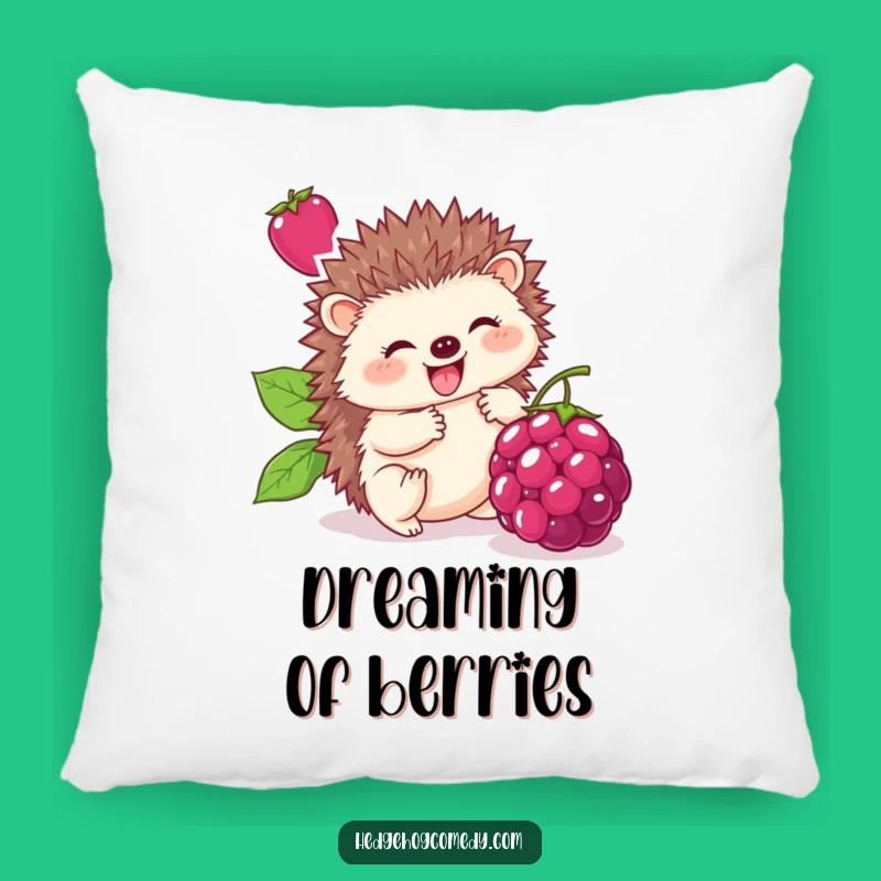 Funny Hedgehog Berry Roller Pillow: Cozy Cute Prickly Friend's Fun Gift