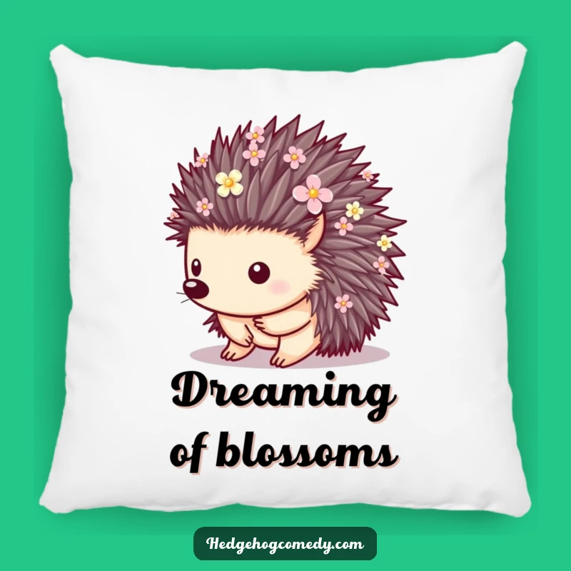 Funny Floral Hedgehog Pillow - Soft Blooming Cushion Gift