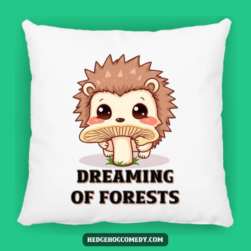 Funny Kawaii Curious Hedgehog Pillow: Cozy Forest Cushion Gift