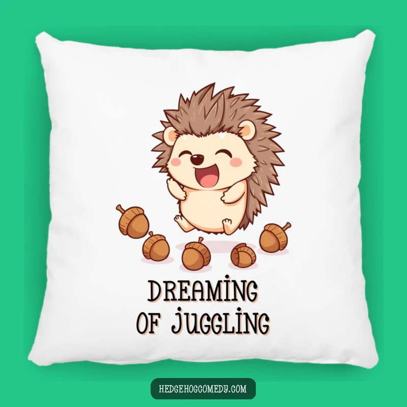 Funny Juggling Hedgehog Pillow: Soft Kawaii Animal Cushion, A Hilarious Gift for Comfort