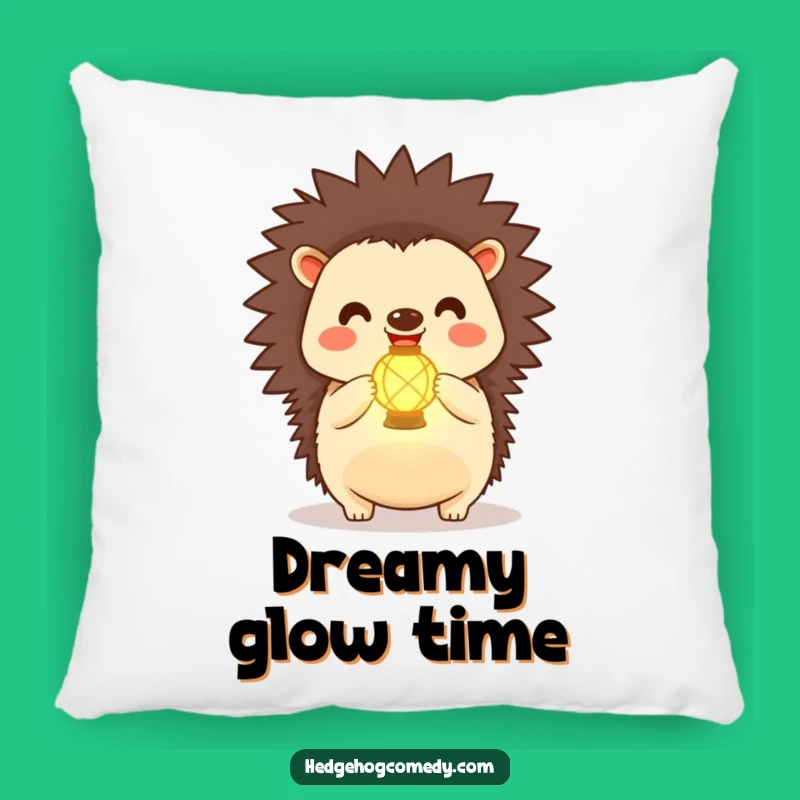 Funny Kawaii Hedgehog Lantern Pillow: Cozy Glow, Joyful Cushion, Adorable Funny Gift