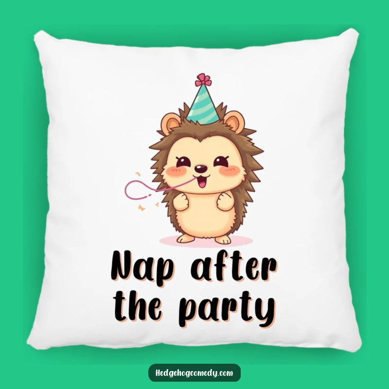 Funny Hedgehog Party Pillow - Comfy and Hilarious Home Decor Gift