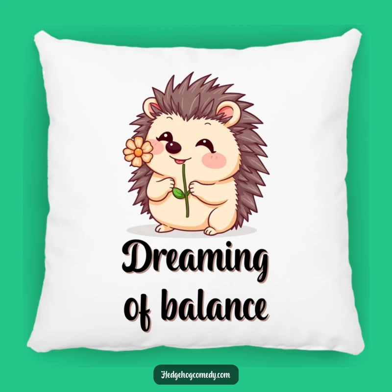 Funny Kawaii Hedgehog Flower Pillow: Cozy Wobble, Cute Comfort, Adorable Funny Gift