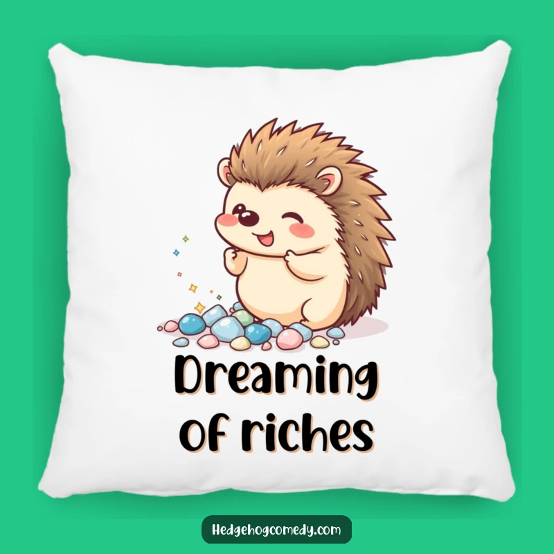 Funny Kawaii Hedgehog Pebble Pillow: Cozy Collection, Sparkling Comfort, Adorable Funny Gift