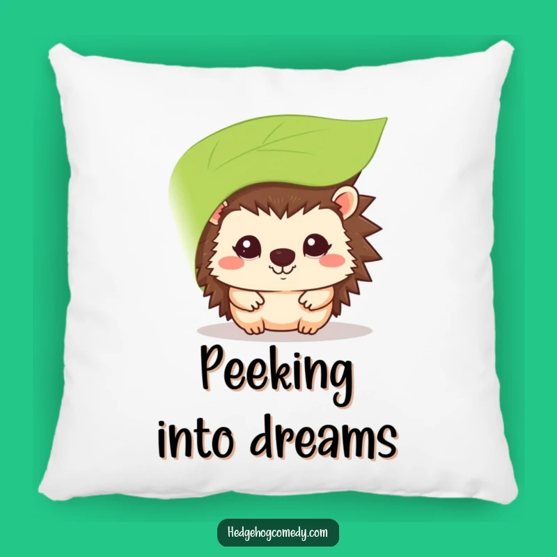 Funny Kawaii Hedgehog Shy Peek Pillow - Cozy Prickly Pal for Gentle Comfort Gift