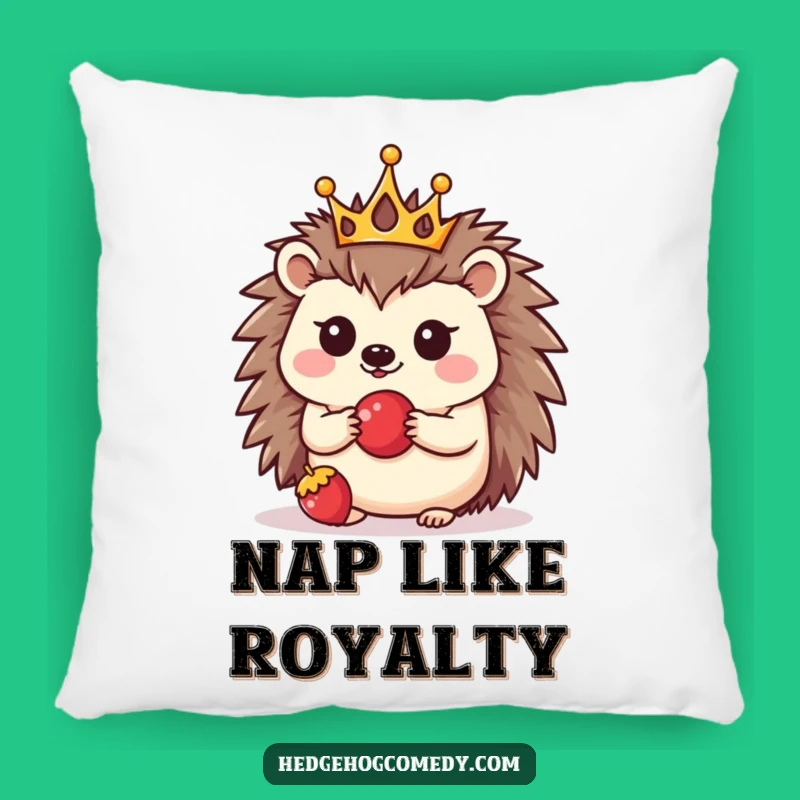 Funny Kawaii Hedgehog Crown Pillow: Cozy Comfort with Adorable Humor