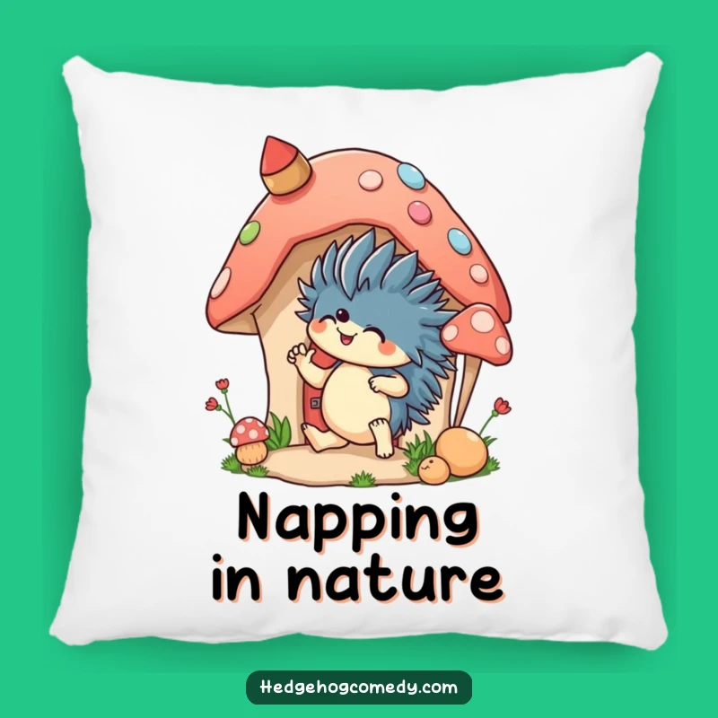 Funny Hedgehog Decorating Pillow: Cozy Comfort for Your Nest, Gift!