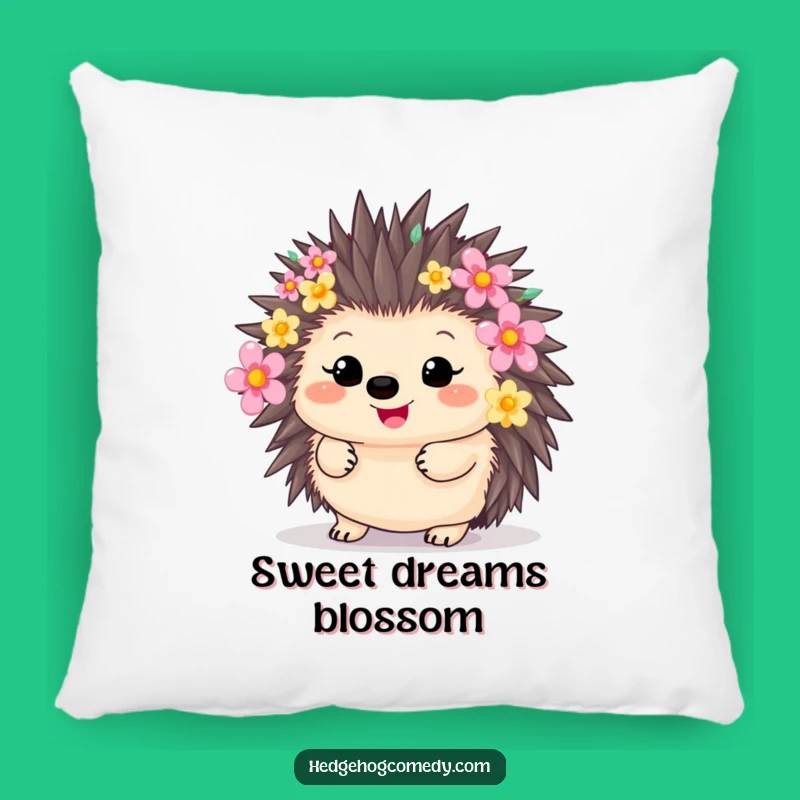 Funny Flower Hedgehog Pillow: Soft Kawaii Animal Cushion, A Hilarious Gift for Comfort