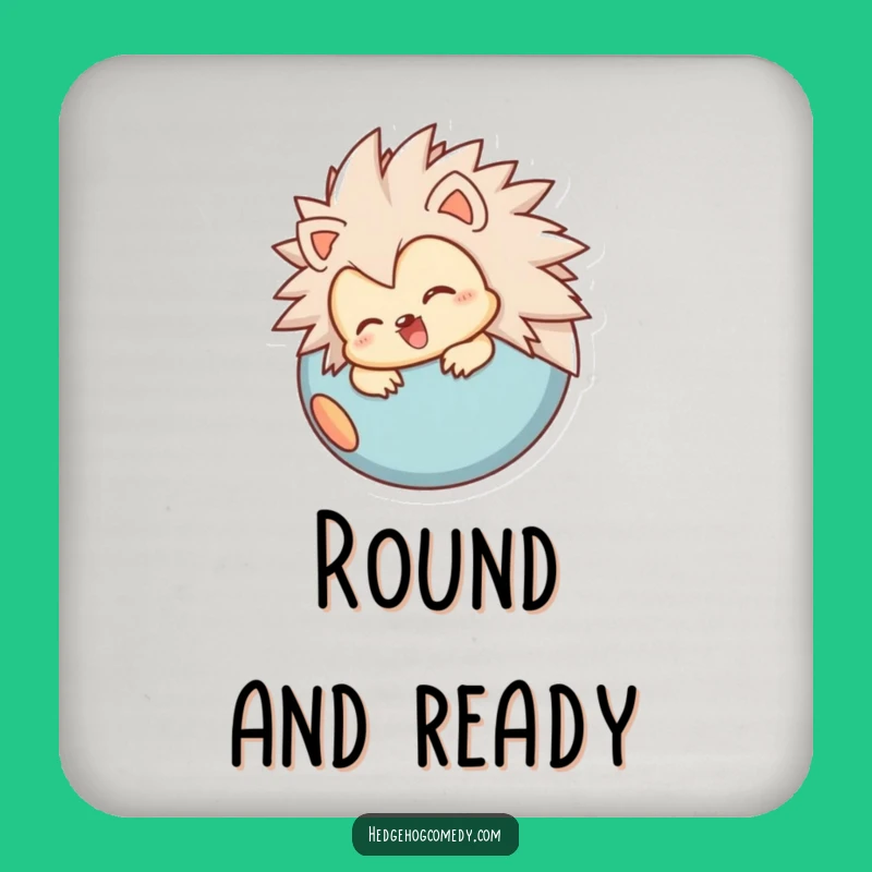 Funny Hedgehog Coaster: Joyful Rolling Ball Character, Chic Funny Gift for Tables