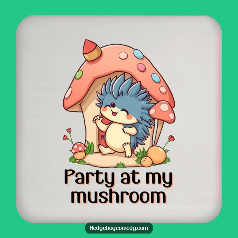 Funny Hedgehog Decorating Coaster: Protect Surfaces with Whimsy, Gift!