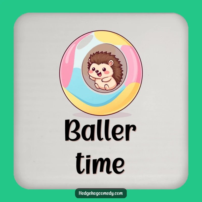 Funny Rolling Hedgehog Coaster Set: Cute Kawaii Ball Protection