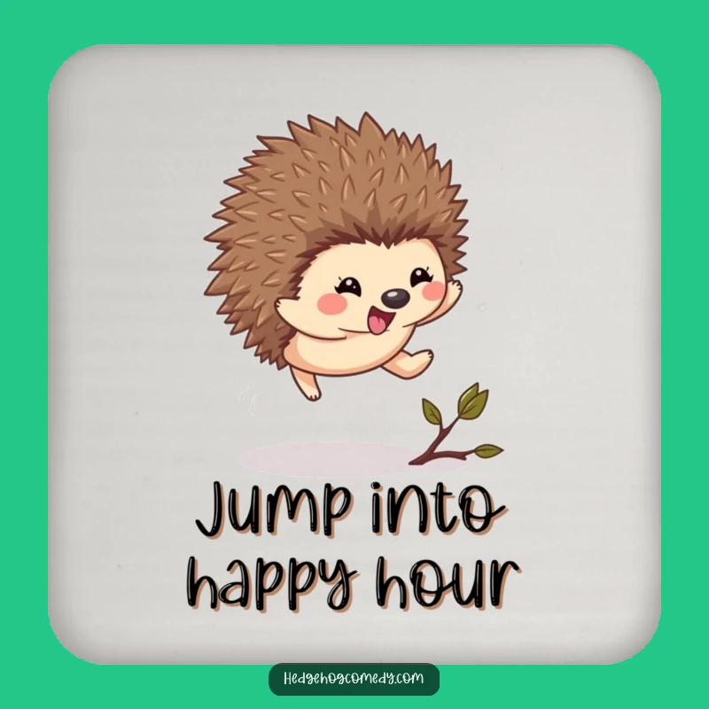 Funny Kawaii Hedgehog Leap Coaster - Excited Surface Protection Gift