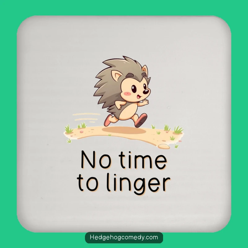 Funny Hedgehog Zipping Coaster: Protect Surfaces with Zippy Style!