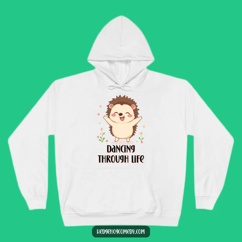 Funny Dancing Hedgehog Hoodie: Cozy Blooming Comfort, Perfect Warm Gift