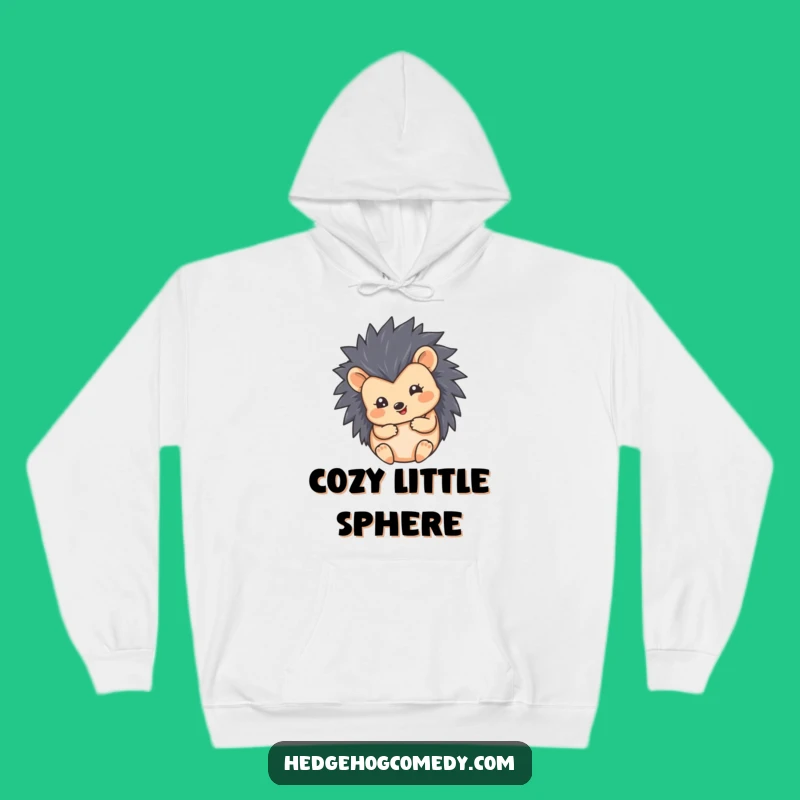 Funny Hedgehog Ball Hoodie: Cozy Round Hedgehog - Warm & Whimsical Gift