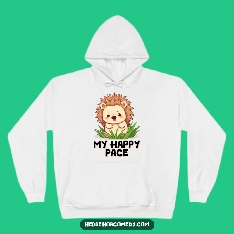 Funny Hedgehog Waddling Hoodie: Cozy Happy Walker Sweatshirt, Adorable Joyful Gift