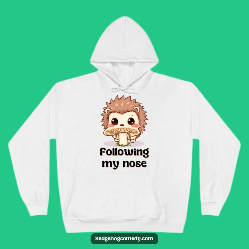 Funny Kawaii Curious Hedgehog Hoodie: Cozy Forest Comfort Gift