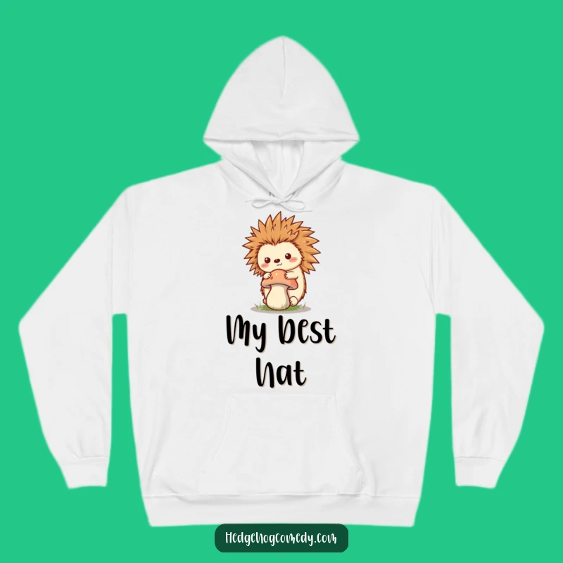 Funny Kawaii Hedgehog Hoodie - Cozy Humorous Woodland Creature Gift