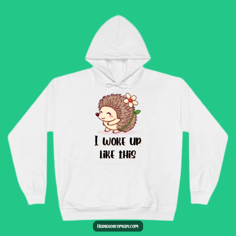 Funny Hedgehog Rolling Hoodie: Flower Design, Warm & Humorous Gift for All
