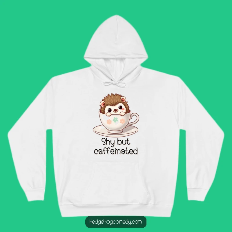 Cozy Funny Kawaii Hedgehog Hoodie: Warm and Whimsical Teacup Design, Perfect Gift
