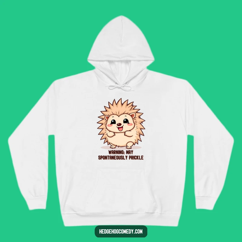 Funny Kawaii Prickly Joy Hedgehog Hoodie: Cozy Wiggle Wear Gift
