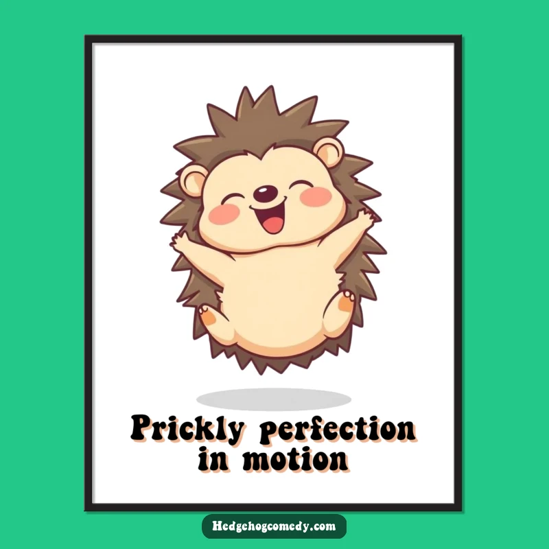 Energetic Free Printable Wall Art: Joyful Hedgehog, Playful Downloadable Decor