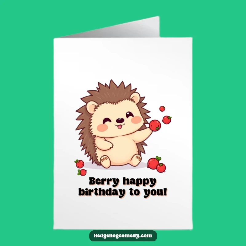 Free Printable Birthday Card: Juggling Hedgehog Fun, Hilarious Downloadable Gift