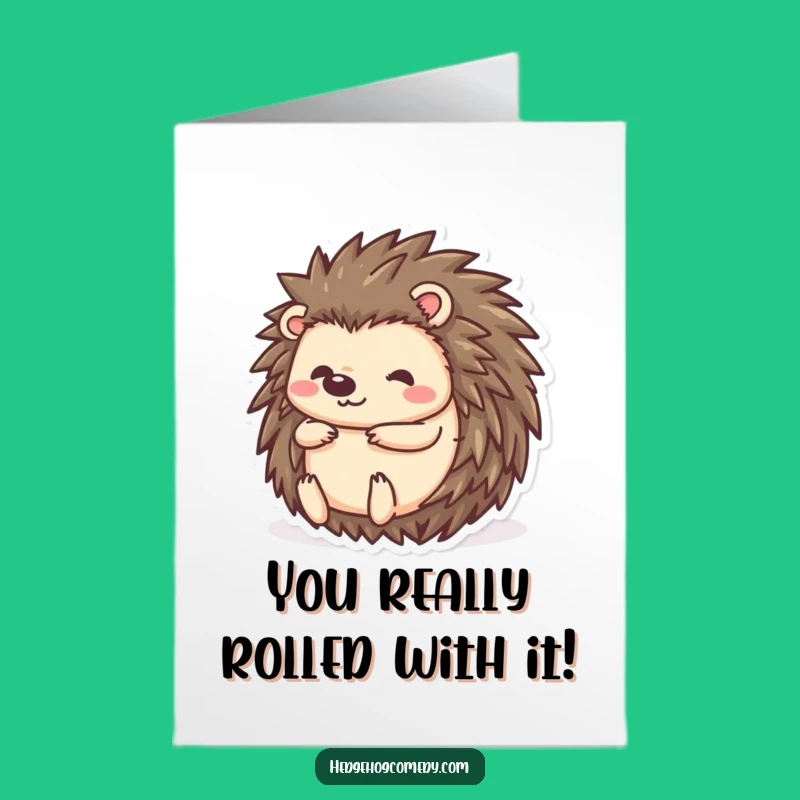 Free Printable Congrats Card: Adorable Hedgehog Ball Theme, Great Downloadable Gift