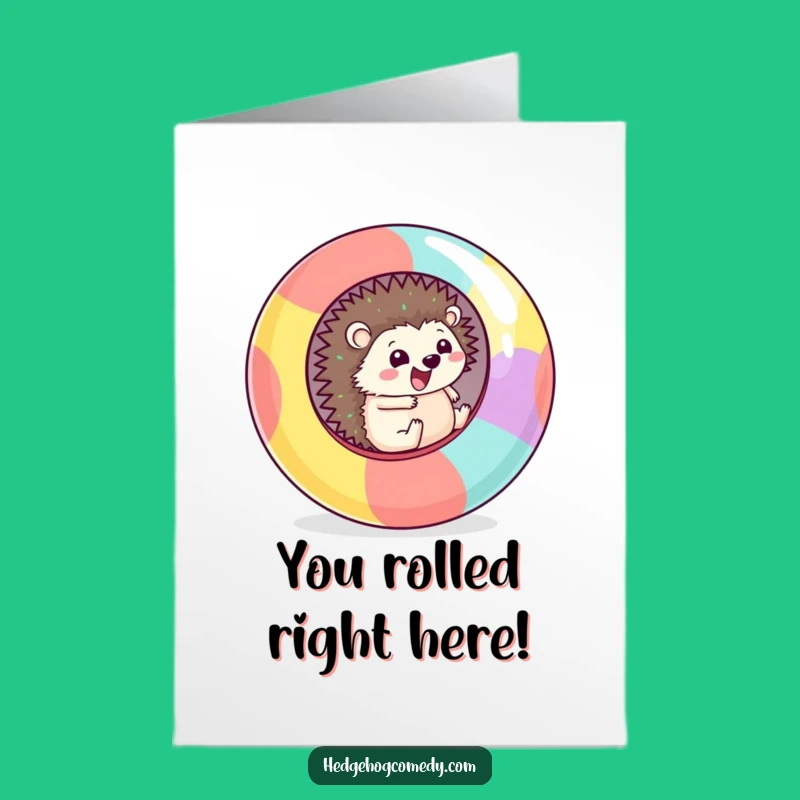 Free Printable Congrats Card: Funny Hedgehog Racer, Your Fast Downloadable Gift!
