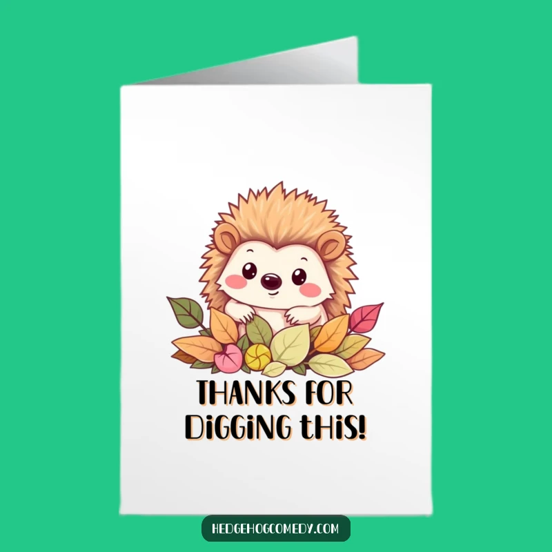 Free Printable Thank You Card: Curious Hedgehog Thanks, Your Adorable Downloadable Gift!
