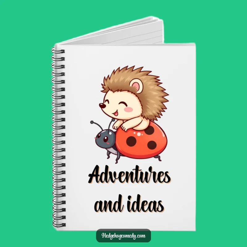 Funny Hedgehog & Ladybug Notebook: Journal Your Adventures Hilariously