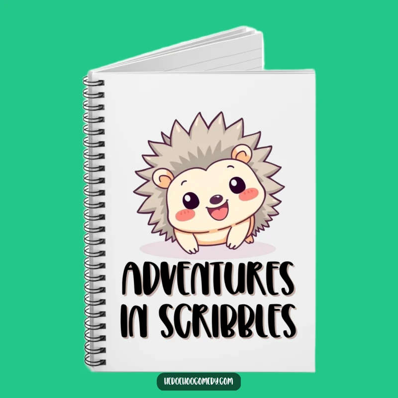 Funny Kawaii Hedgehog Tumble Notebook - Playful Journal for Smiles Gift