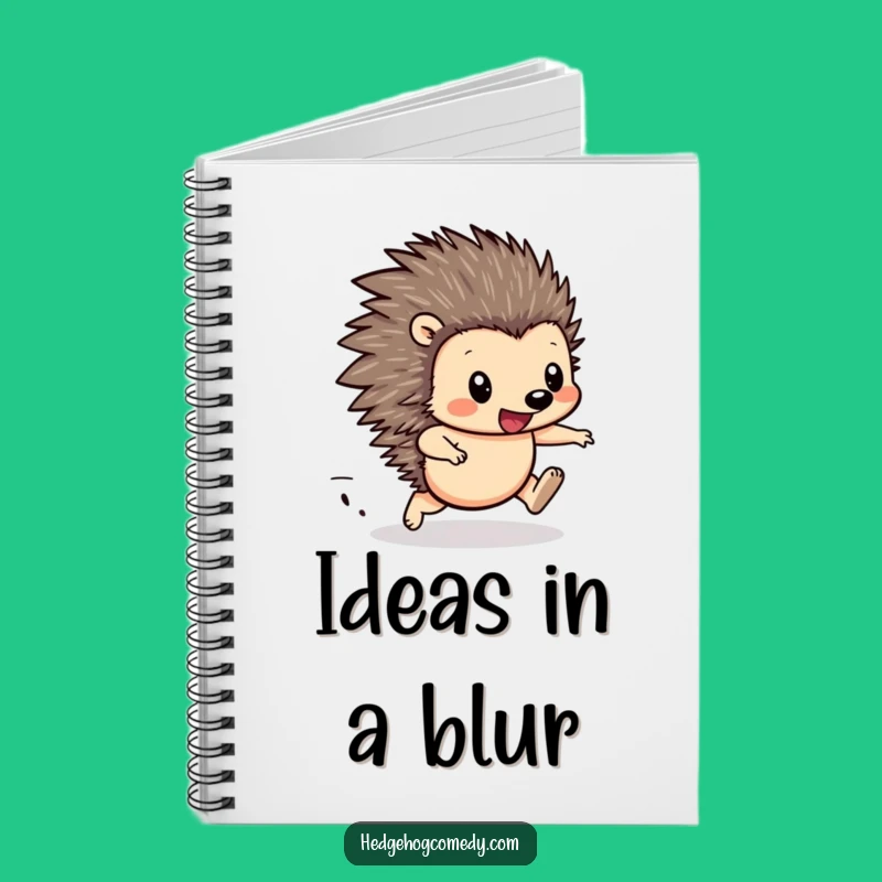 Funny Hedgehog Racing Notebook - Determined Journal for Ideas, Perfect Gift